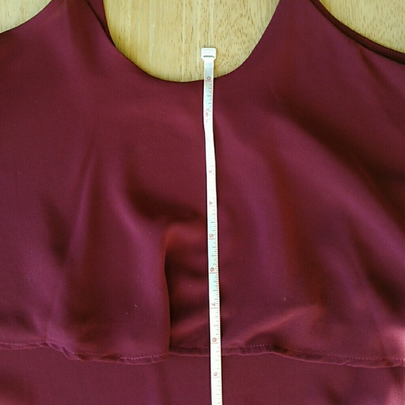 Wine-Colored Flowing Crop Top NWOT - Picture 10 of 10